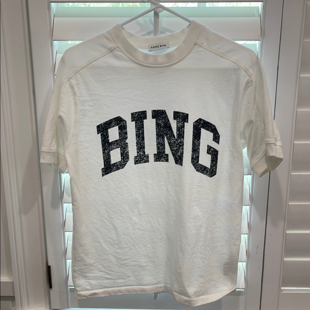 Anine Bing White Graphic Tee